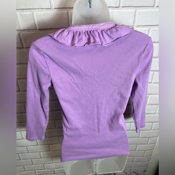 LAUREN RALPH LAUREN Purple Ruffled Women's Top/size M - Picture 7 of 10